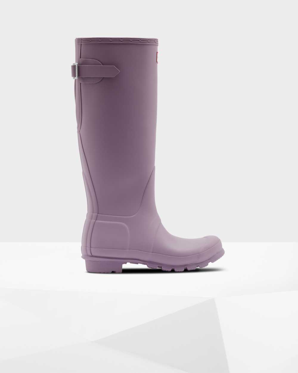 Botas De Agua Mujer - Hunter Original Tall Back Adjustable Moradas - RTQUKM-084 - Moradas